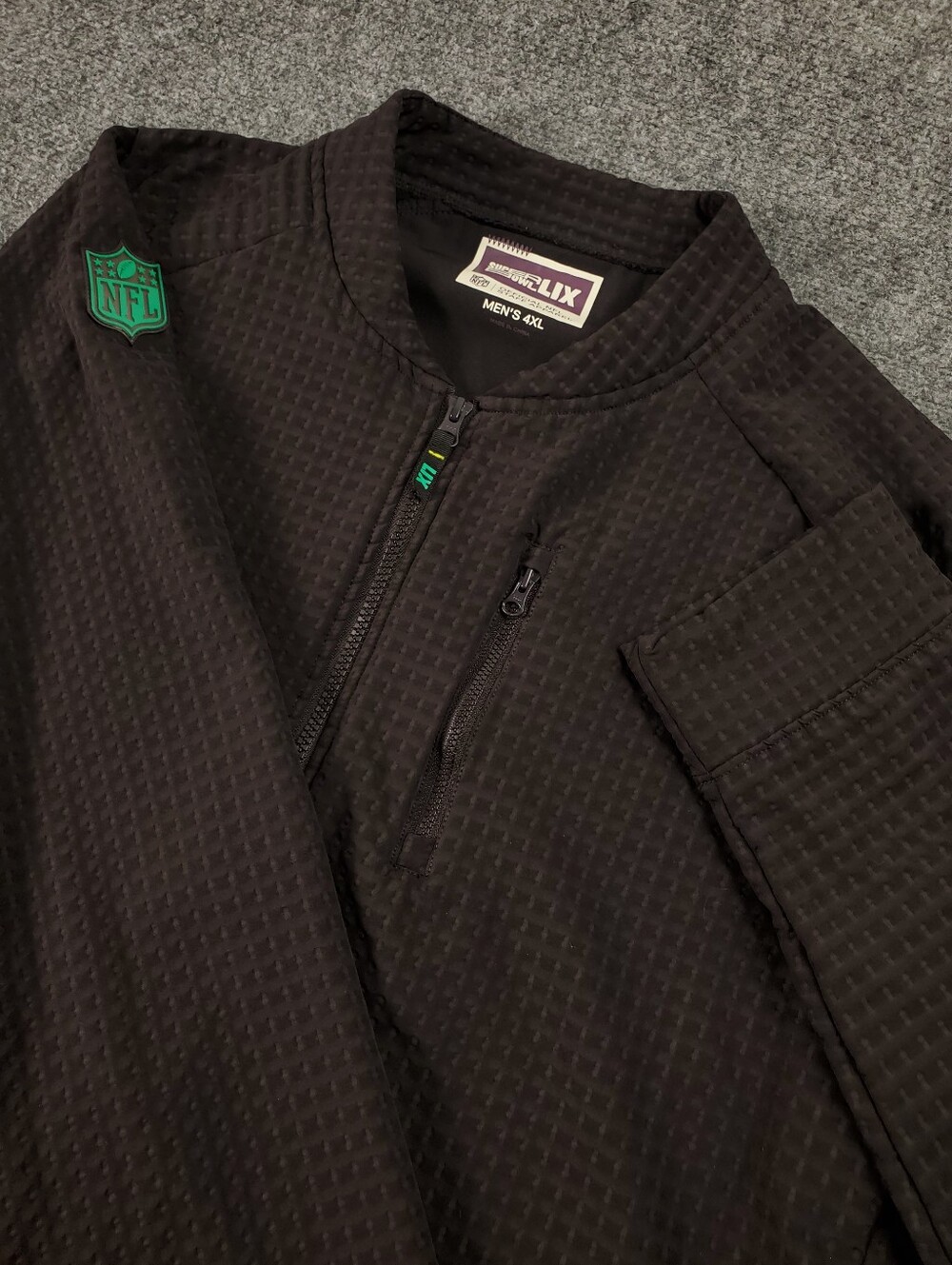 Super Bowl 59 LIX Official NFL Event Staff Jacket 4XL Grid Fleece Zip Up Eagles